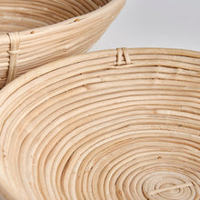 Load image into Gallery viewer, CANE RATTAN LOW BOWLS, SET OF 2