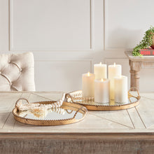 Load image into Gallery viewer, BRAIDEN DECORATIVE MIRRORED TRAYS, SET OF 2