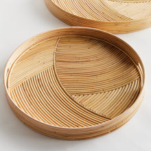 Load image into Gallery viewer, JELANI CANE ROUND TRAYS, SET OF 2