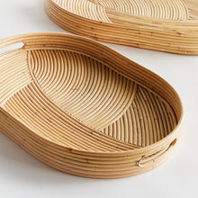 Load image into Gallery viewer, JELANI CANE OVAL TRAYS, SET OF 2