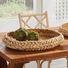 Load image into Gallery viewer, ABACA FRENCH BRAIDED ROUND TRAYS, SET OF 2