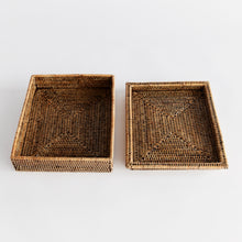 Load image into Gallery viewer, BURMA RATTAN LIDDED LETTER BOX