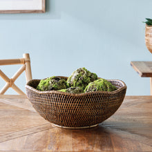 Load image into Gallery viewer, BURMA RATTAN SCALLOPED EDGE BOWL