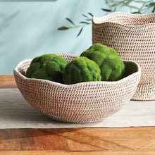 Load image into Gallery viewer, BURMA RATTAN SCALLOPED EDGE BOWL