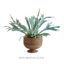 Load image into Gallery viewer, BURMA RATTAN FOOTED CACHEPOT