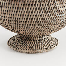 Load image into Gallery viewer, BURMA RATTAN FOOTED CACHEPOT