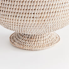 Load image into Gallery viewer, BURMA RATTAN FOOTED CACHEPOT