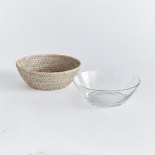 Load image into Gallery viewer, BURMA RATTAN SERVING BOWL 10.75"