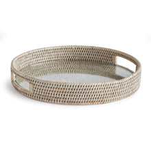 Load image into Gallery viewer, BURMA RATTAN ROUND SERVING TRAY