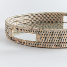 Load image into Gallery viewer, BURMA RATTAN ROUND SERVING TRAY