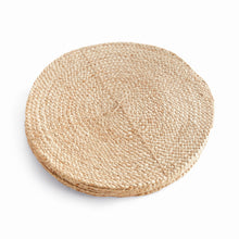 Load image into Gallery viewer, JUTE COIL ROUND PLACEMATS, SET OF 8