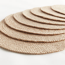 Load image into Gallery viewer, JUTE COIL ROUND PLACEMATS, SET OF 8