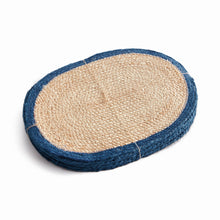 Load image into Gallery viewer, JUTE COIL OVAL PLACEMATS, SET OF 8