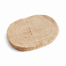 Load image into Gallery viewer, JUTE COIL OVAL PLACEMATS, SET OF 8