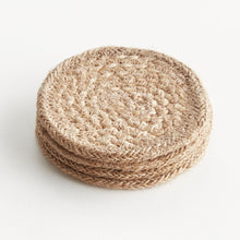 Load image into Gallery viewer, JUTE COASTERS, SET OF 4