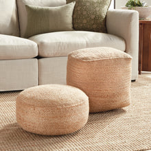 Load image into Gallery viewer, JUTE ROUND POUF