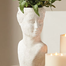 Load image into Gallery viewer, WEATHERED GARDEN FEMALE BUST PLANTER