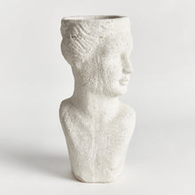 Load image into Gallery viewer, WEATHERED GARDEN FEMALE BUST PLANTER