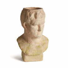 Load image into Gallery viewer, WEATHERED GARDEN MALE BUST PLANTER