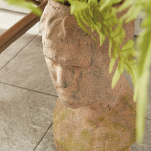 Load image into Gallery viewer, WEATHERED GARDEN MALE BUST PLANTER