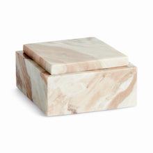 Load image into Gallery viewer, JAQUELINE MARBLE SQUARE LIDDED BOX SHORT