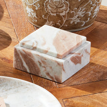 Load image into Gallery viewer, JAQUELINE MARBLE SQUARE LIDDED BOX SHORT