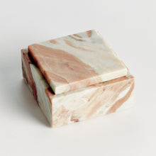 Load image into Gallery viewer, JAQUELINE MARBLE SQUARE LIDDED BOX SHORT
