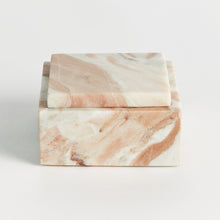 Load image into Gallery viewer, JAQUELINE MARBLE SQUARE LIDDED BOX SHORT