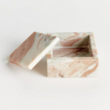Load image into Gallery viewer, JAQUELINE MARBLE SQUARE LIDDED BOX SHORT