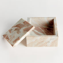 Load image into Gallery viewer, JAQUELINE MARBLE SQUARE LIDDED BOX WIDE