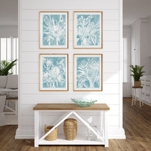 Load image into Gallery viewer, PROTEA ABSTRACT PRINTS IN SOFT BLUE, SET OF 4