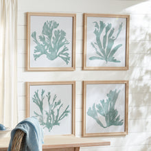 Load image into Gallery viewer, CORAL SILHOUETTES IN SOFT GREEN, SET OF 4