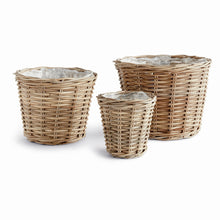 Load image into Gallery viewer, NORMANDY TAPERED BASKET PLANTERS, SET OF 3