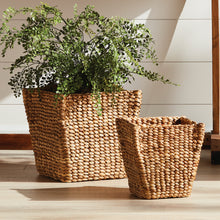 Load image into Gallery viewer, WATER HYACINTH TAPERED BASKETS, SET OF 2