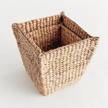 Load image into Gallery viewer, WATER HYACINTH TAPERED BASKETS, SET OF 2