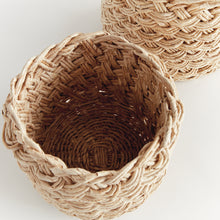 Load image into Gallery viewer, ABACA FRENCH BRAID STORAGE BASKETS ROUND, SET OF 2