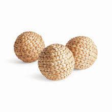 Load image into Gallery viewer, JACE WATER HYACINTH ORBS 4.5", SET OF 3