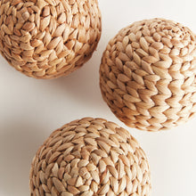 Load image into Gallery viewer, JACE WATER HYACINTH ORBS 4.5", SET OF 3