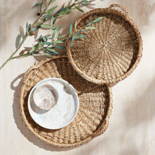 Load image into Gallery viewer, SAWYER ROUND TRAYS WITH HANDLES, SET OF 2