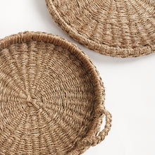 Load image into Gallery viewer, SAWYER ROUND TRAYS WITH HANDLES, SET OF 2