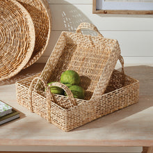 Load image into Gallery viewer, JULIET ABACA NESTING RECTANGULAR TRAYS, SET OF 2