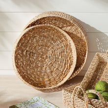Load image into Gallery viewer, JULIET ABACA ROUND TRAYS, SET OF 2