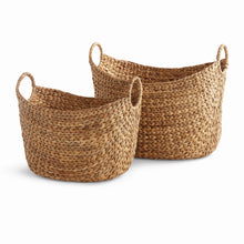 Load image into Gallery viewer, JOSETTE WATER HYACINTH BASKETS WITH HANDLES, SET OF 2