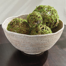 Load image into Gallery viewer, BURMA RATTAN SCALLOPED EDGE BOWL LARGE