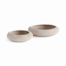 Load image into Gallery viewer, BURMA RATTAN SHALLOW DISPLAY BOWLS, SET OF 2