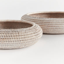 Load image into Gallery viewer, BURMA RATTAN SHALLOW DISPLAY BOWLS, SET OF 2
