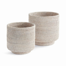 Load image into Gallery viewer, BURMA RATTAN CACHEPOTS LARGE, SET OF 2