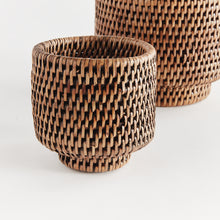 Load image into Gallery viewer, BURMA RATTAN CACHEPOTS SMALL, SET OF 2