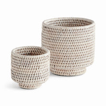 Load image into Gallery viewer, BURMA RATTAN CACHEPOTS SMALL, SET OF 2