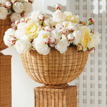 Load image into Gallery viewer, CHARLESTON RATTAN FOOTED BOWL